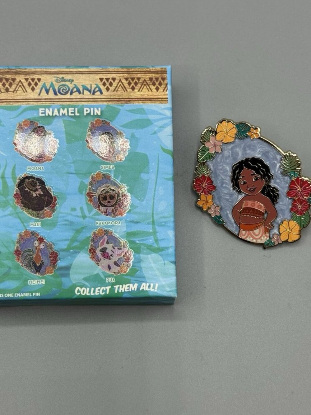 Disney Moana Floral Blind Enamel Pin New Open Box SIMEA Moana's Baby Sister